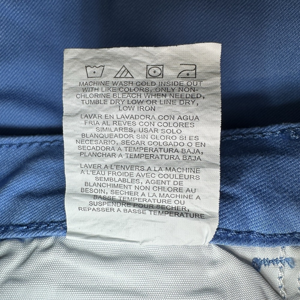 Lee Womens Bermuda Shorts 12 Medium Cornflower Blue Stretch Mid Rise Casual - Picture 11 of 11